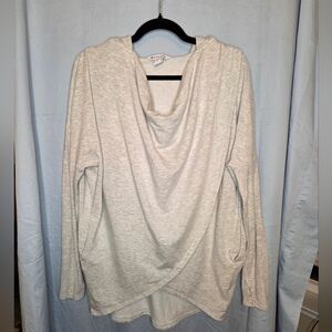 Athleta Light Gray Cowl Neck Sweatshirt